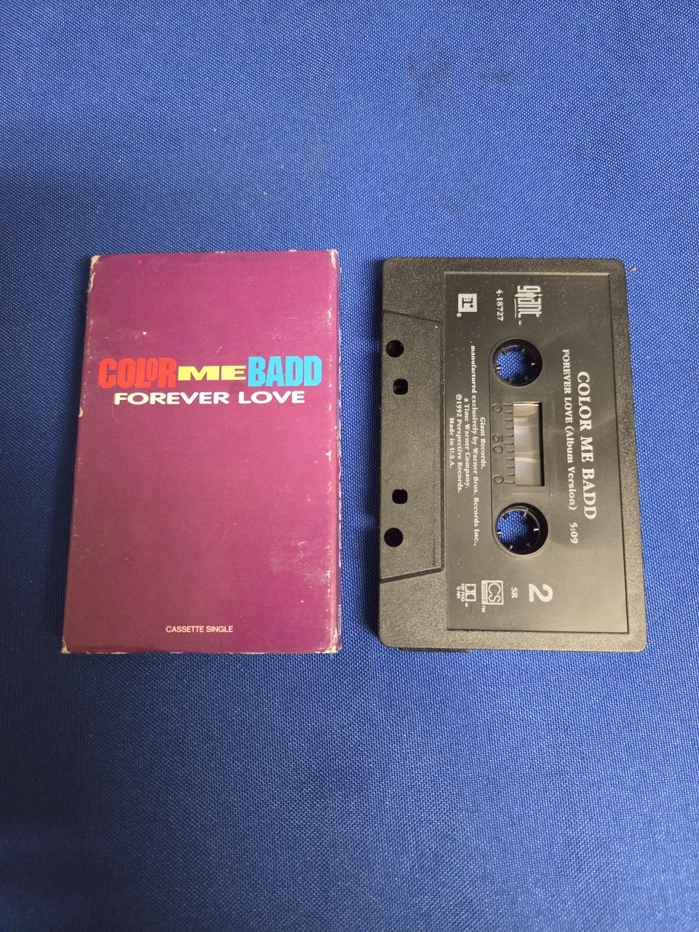 Color me bad Forever Love Cassette Single - Black Tape with Purple J-Card